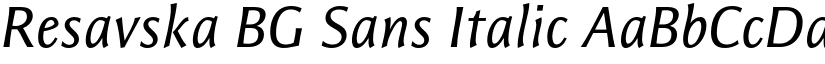 Resavska BG Sans Italic font