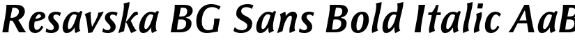 Resavska BG Sans Bold Italic font