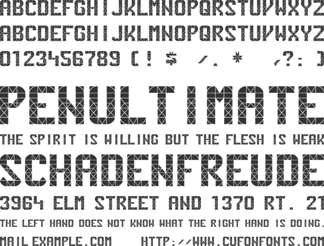 Penn Station font preview