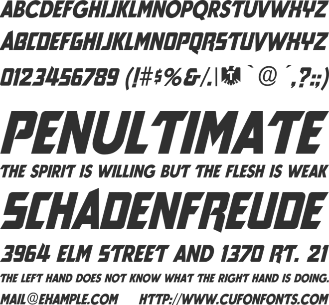 Tecate font preview