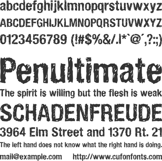 HandVetica font preview