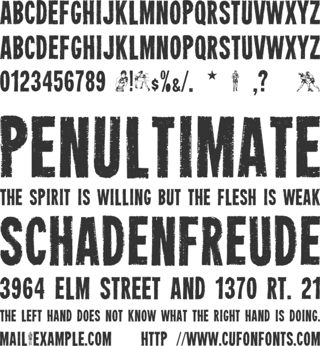 Heavyweight font preview