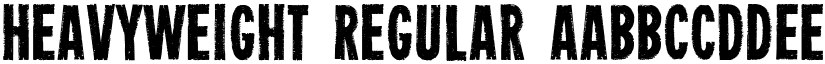 Heavyweight Regular font