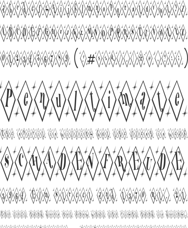 Terylene Top font preview