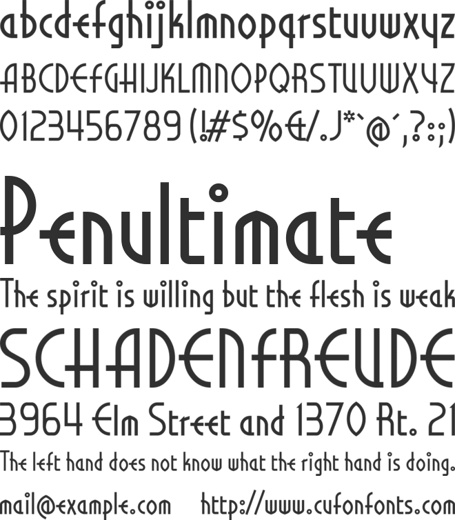 Libeled Lady font preview