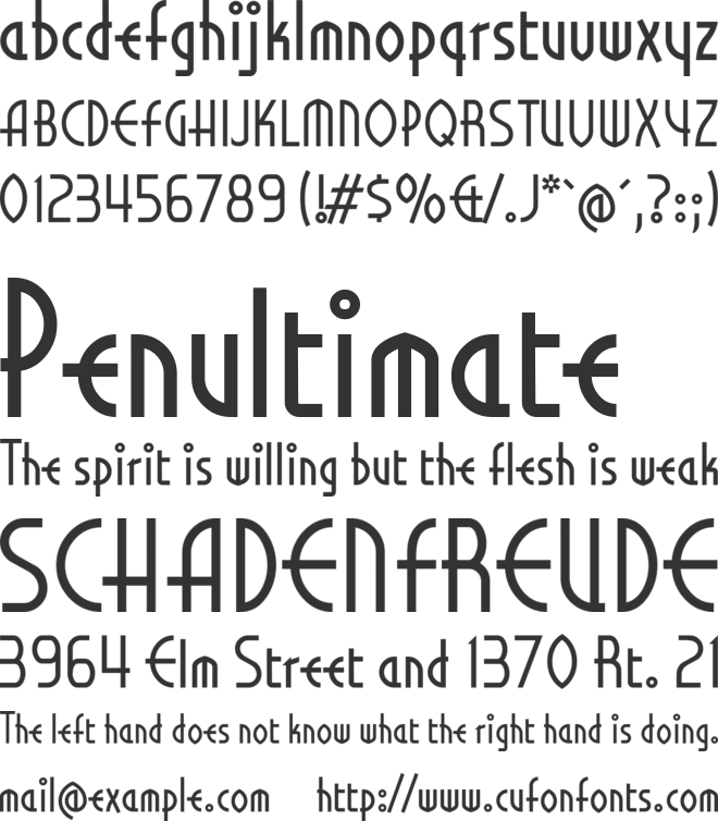 Libeled Lady font preview