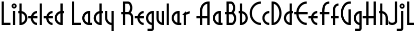 Libeled Lady Regular font