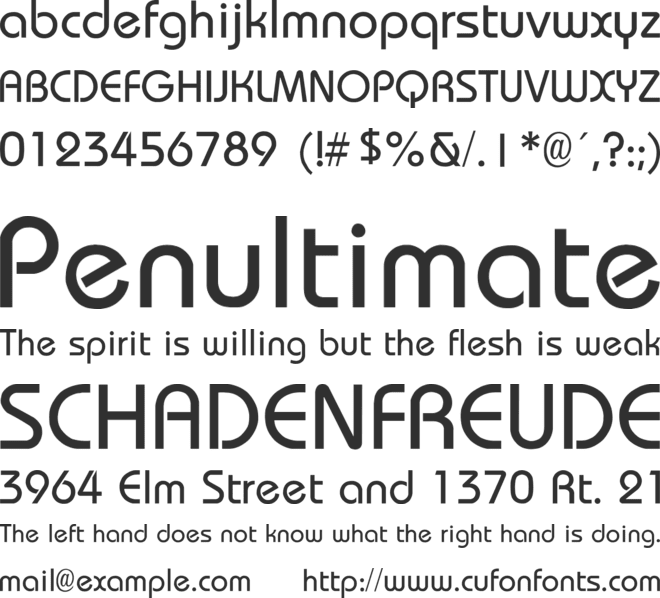 Opal font preview