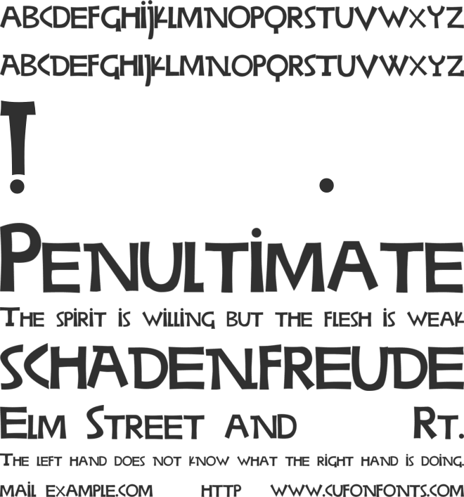 Woodring font preview