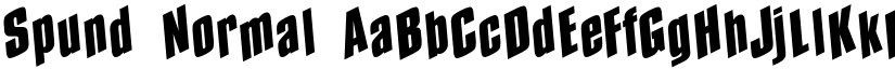 Spund Normal font