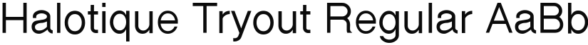 Halotique Tryout font download
