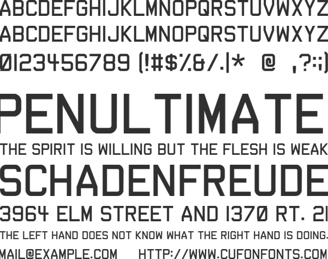 Dev Gothic font preview