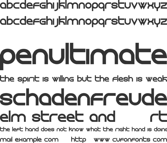 roundabout font preview