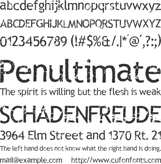 Rub This! font preview