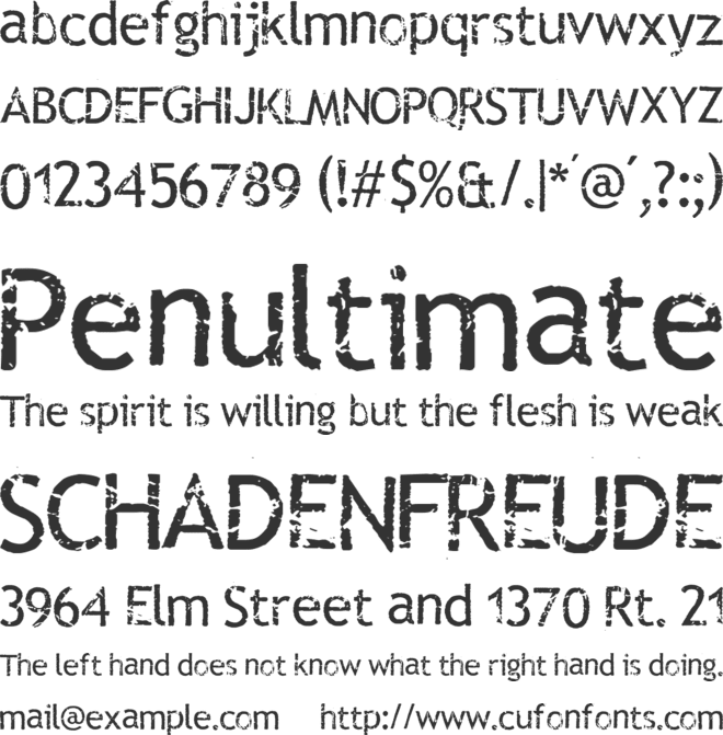 Rub This! font preview