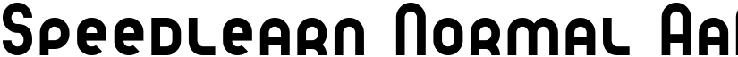 Speedlearn Normal font