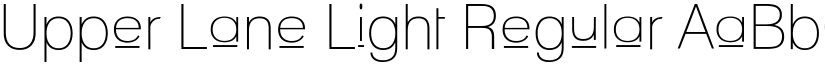 Upper Lane Light Regular font