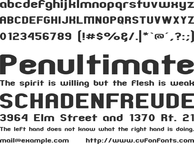 Zillah Modern Expanded font preview