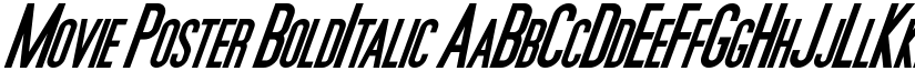 Movie Poster BoldItalic font