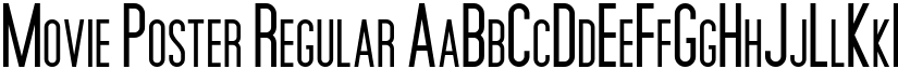 Movie Poster Regular font
