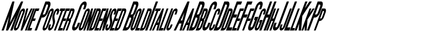 Movie Poster Condensed BoldItalic font