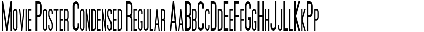 Movie Poster Condensed Regular font