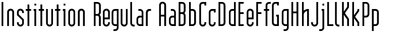 Institution Regular font