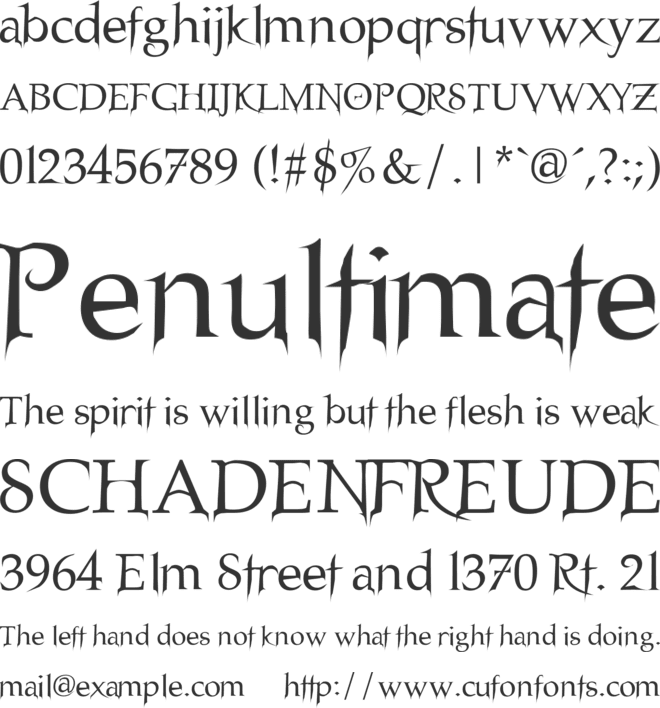 Nosfer font preview