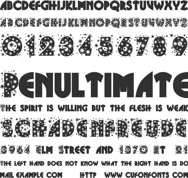 Glitter Font font preview