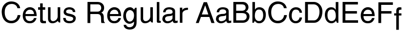 Cetus Regular font