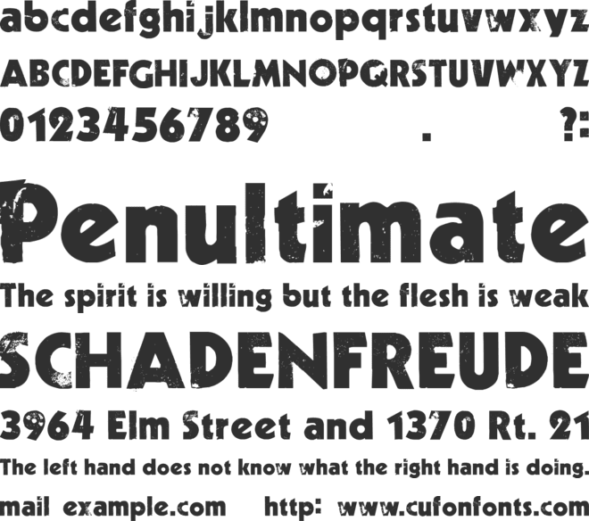 Decade font preview