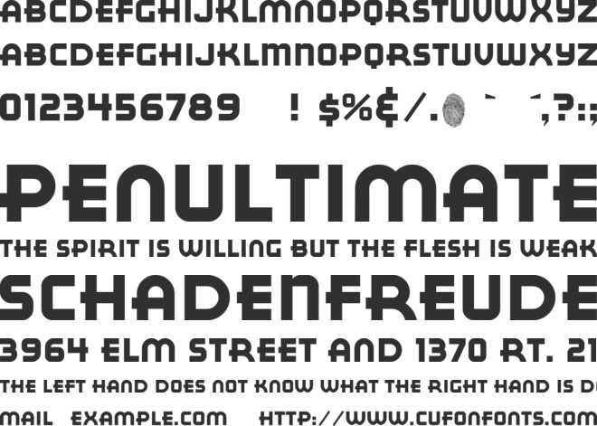 Red Circle font preview