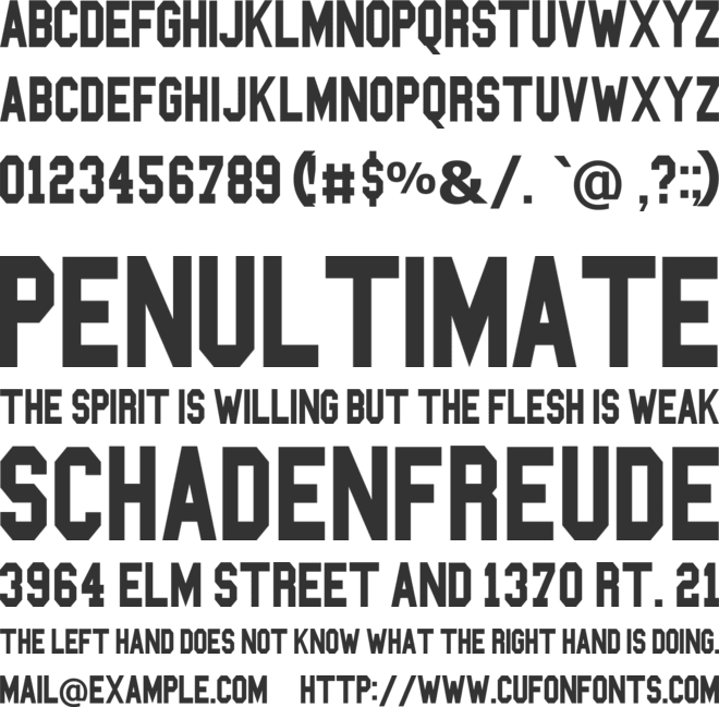 Blockbusted font preview