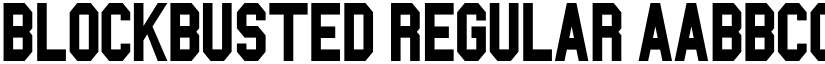 Blockbusted Regular font