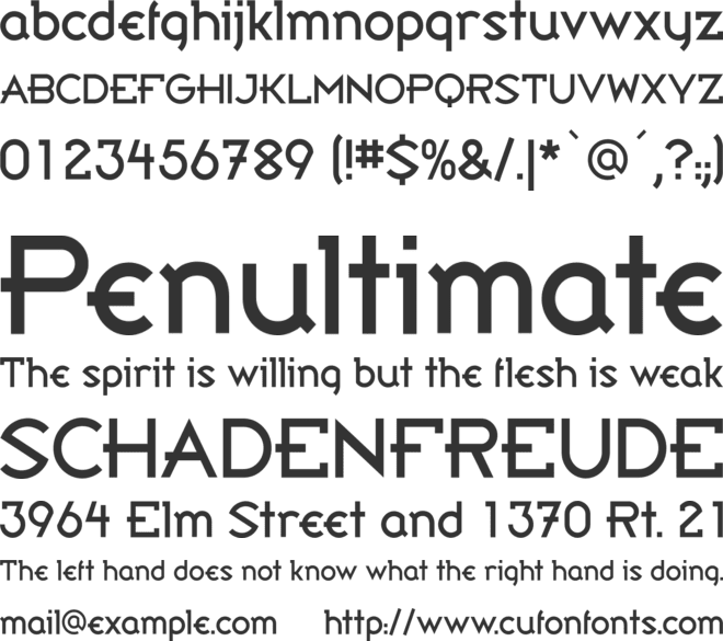 Bandy font preview
