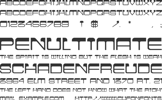 Cinema font preview