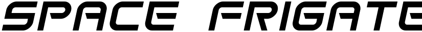 Space Frigate Italic font