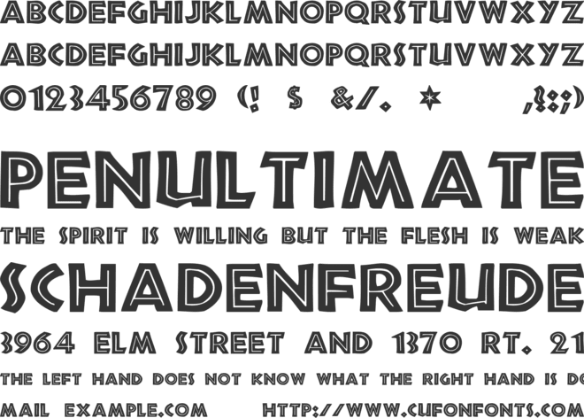 Tribeca font preview