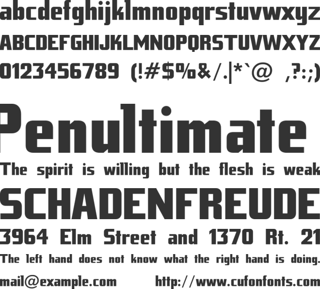 Tank Junior font preview