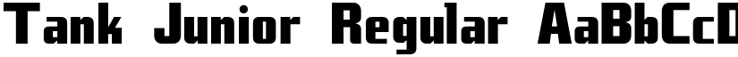 Tank Junior Regular font