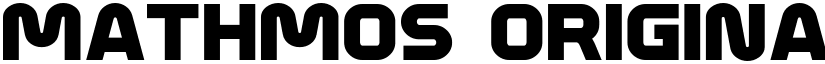 Mathmos Original Regular font