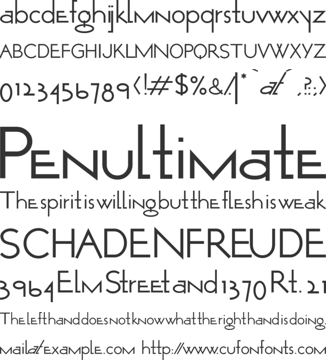 Opticon font preview