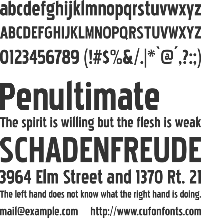 Pakenham font preview