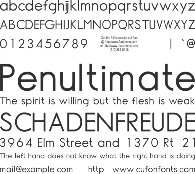Normographe Tryout font preview