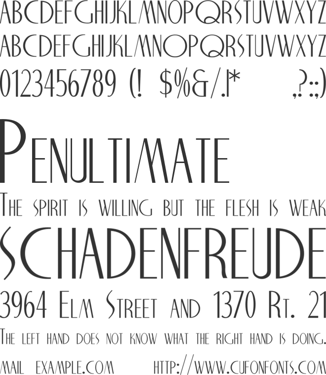 NiteClub font preview