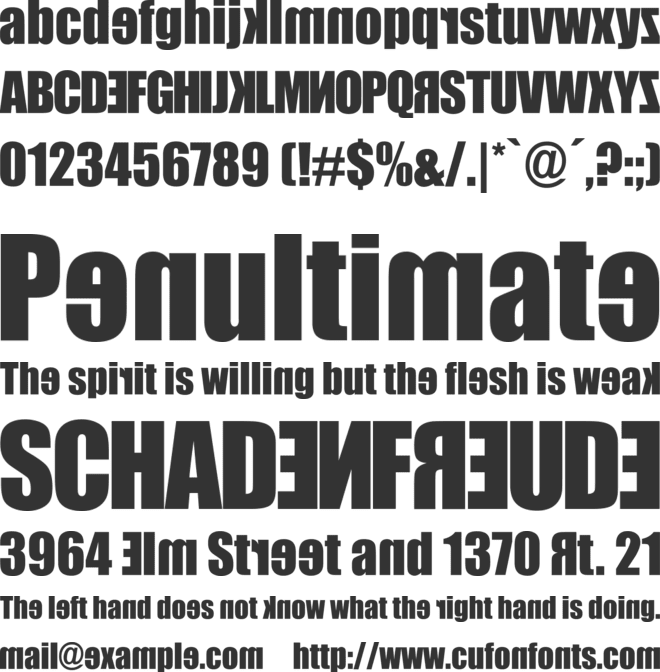 IRR3V3RSIBL3 font preview