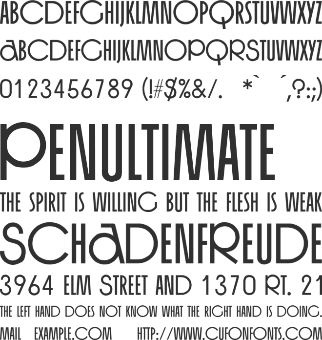 Mackintosh SF font preview