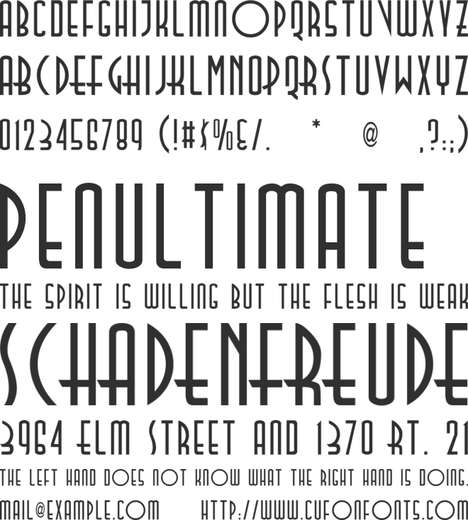 TallDeco font preview