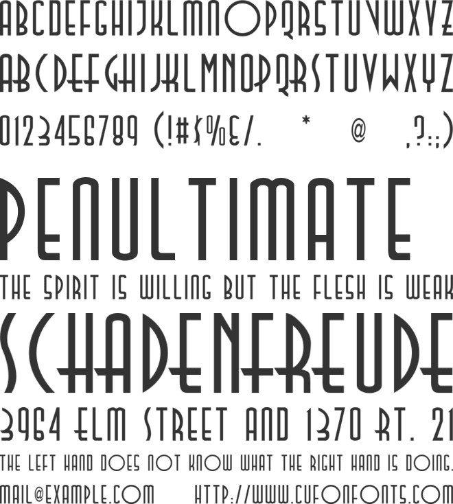 TallDeco font preview