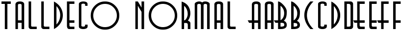 TallDeco Normal font